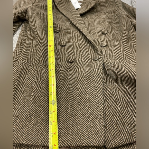 Brown Herringbone blazer in a tweed vintage inspired style dark academia jacket - Picture 8 of 15